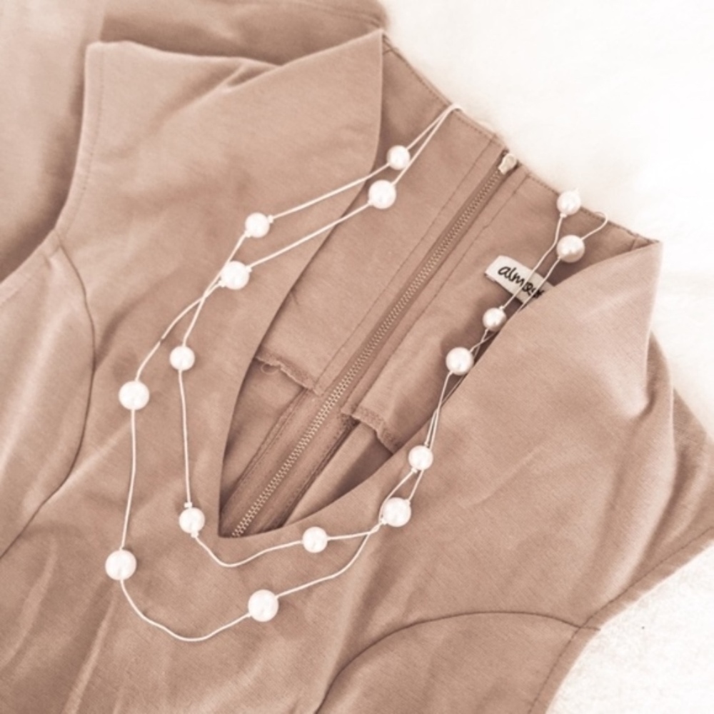 Pearl Silver Snake Chain Necklace